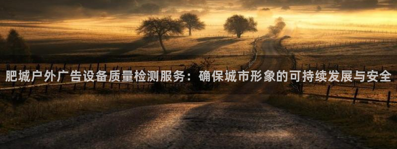 杏宇平台登录方法：肥城户外广告设备质量检测服务：确保城市形象的可持续发展与安全