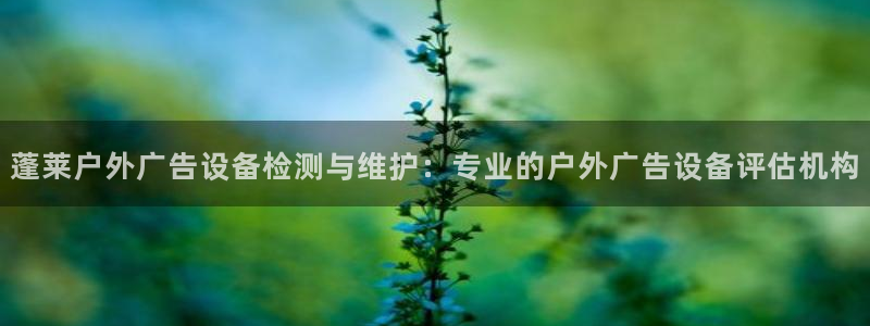 杏宇平台代理怎么样赚钱：蓬莱户外广告设备检测与维护：专业的户外广告设备评估机构