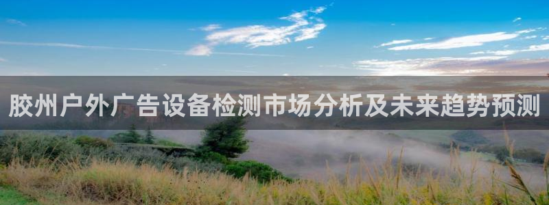 杏宇平台代理多少钱：胶州户外广告设备检测市场分析及未来趋势预测