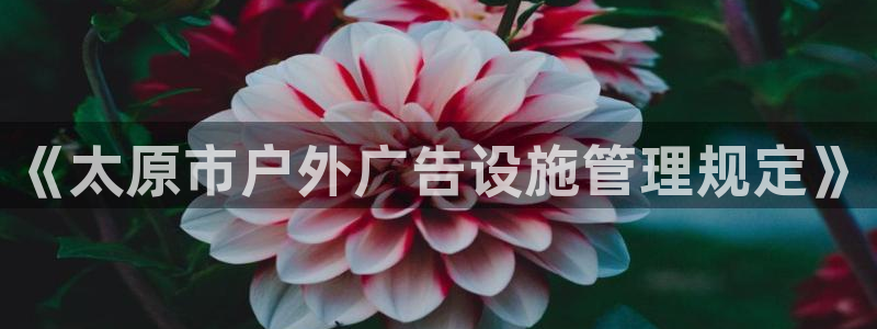 杏宇平台登录方法：《太原市户外广告设施管理规定》