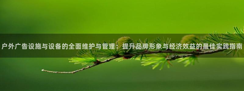 杏宇平台怎么样赚钱：户外广告设施与设备的